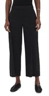 Theory Classic Straight Pull On Pants Black In Black