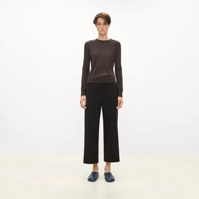 Theory Classic Straight Pull-on Pant In Admiral Crepe In Black