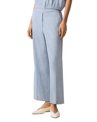 Theory Classic Straight Pull-on Pants In Gray