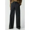 Theory Grey High-waist Pants With Pences In Stretch Wool Woman In Black
