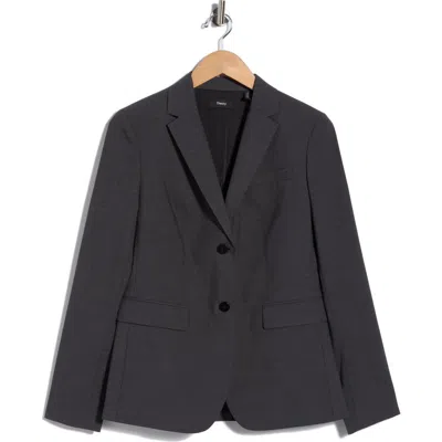 Theory Classic Two Button Blazer In Charcoal Melange