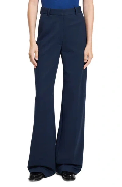 Theory Classic Wide Leg Pants In Brght Navy