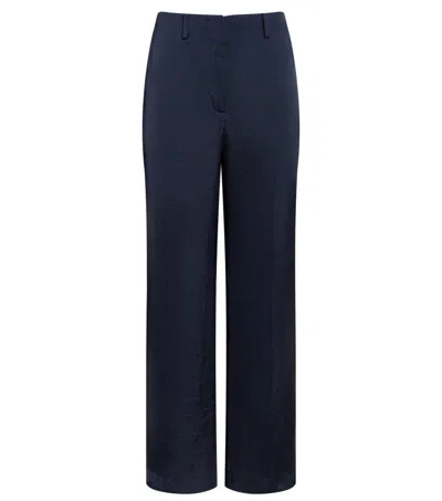 Theory Classic Wide-leg Tailored Trousers In Blue