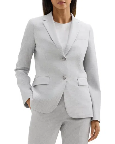Theory Classic Wool-blend Blazer In Gray