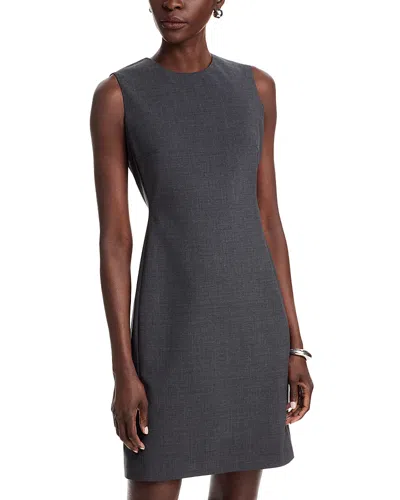 Theory Classic Wool Blend Sheath Dress In Blue