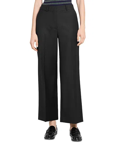 THEORY CLASSIC WOOL WIDE LEG PANTS