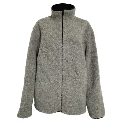 Theory Classon Zipped Fleece Jacket In Grey Polyester
