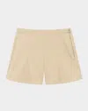 Theory High Waist Flat Front Shorts In Trnch