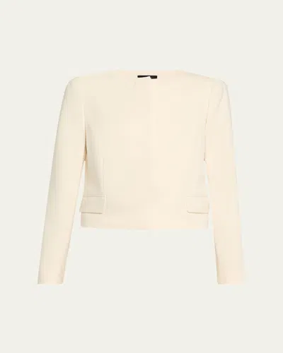 Theory Clean Crepe Jacket In Rice