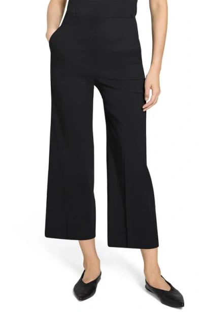 Theory Clean Terena Crop Wide Leg Linen Blend Pants