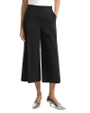 Theory Terena Cropped Wide-leg Pants In Black