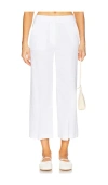 Theory Womens Flare Legs Pleated Cropped Pants In White