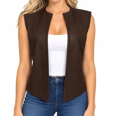 Theory Clean Vest In Brown