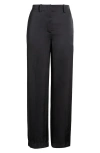 Theory Clean Waist Straight Leg Pants In Black