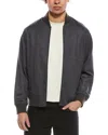 Theory Clean Wool-blend Bomber Jacket In Gray