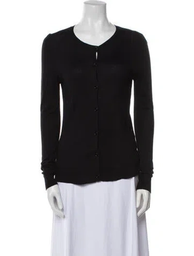 Pre-owned Theory Clemency Scoop Neck Sweater In Black