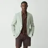 Theory Clinton Blazer In Good Linen In Green