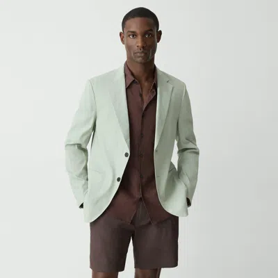 Theory Clinton Blazer In Good Linen In Green
