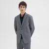 Theory Clinton Blazer In Herringbone Precision Ponte In Grey Melange