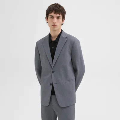 Theory Clinton Blazer In Herringbone Precision Ponte In Grey Melange