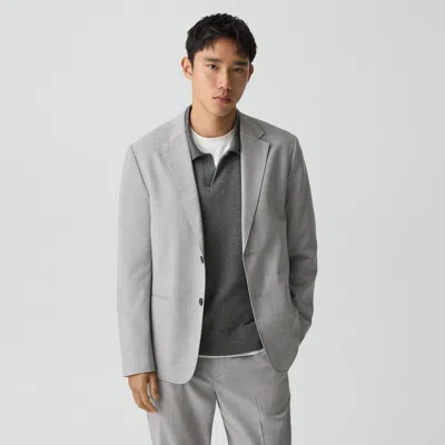 Theory Clinton Blazer In Motion Wool In Gray