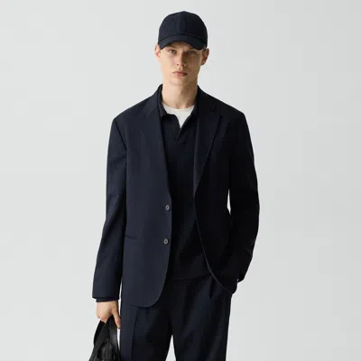 Theory Clinton Blazer In Motion Wool In Blue