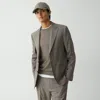 Theory Clinton Blazer In Motion Wool In Brown