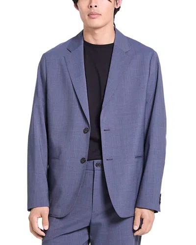 Theory Clinton Blazer In Motion Wool In Blue