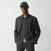 Theory Clinton Blazer In Motion Wool In Gray