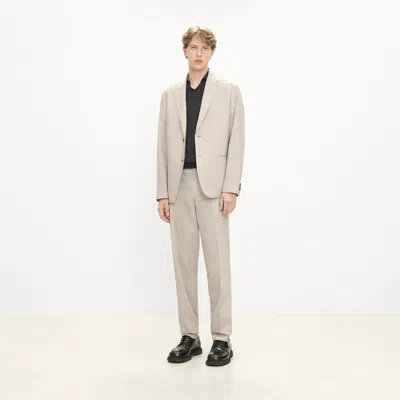 Theory Clinton Blazer In Motion Wool In Silver Stone