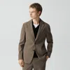 Theory Clinton Blazer In Precision Ponte In Brown