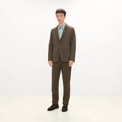 Theory Clinton Blazer In Precision Ponte In Brown