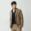 Theory Clinton Blazer In Precision Ponte In Walnut