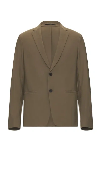 Theory Clinton Precision Ponte Knit Blazer In Dark Moss