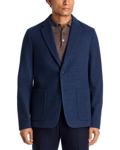 Theory Clinton City Knit Twill Jersey Jacket In Blue