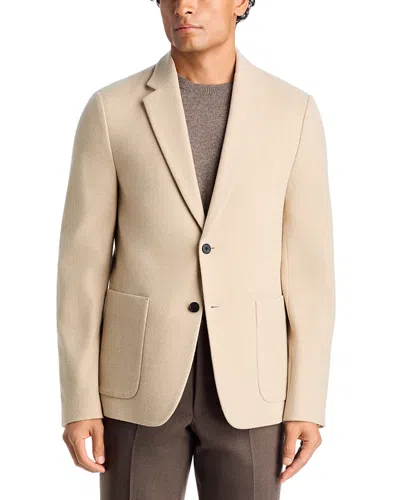 Theory Clinton City Knit Twill Jersey Jacket In Neutral