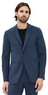 Theory Clinton Precision Ponte Blazer Finch In Finch