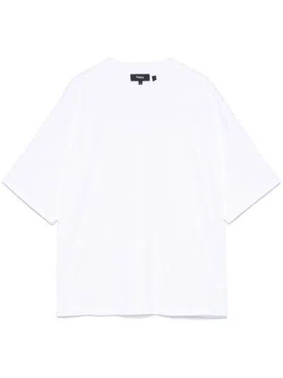 Theory Cuffed Tee In White