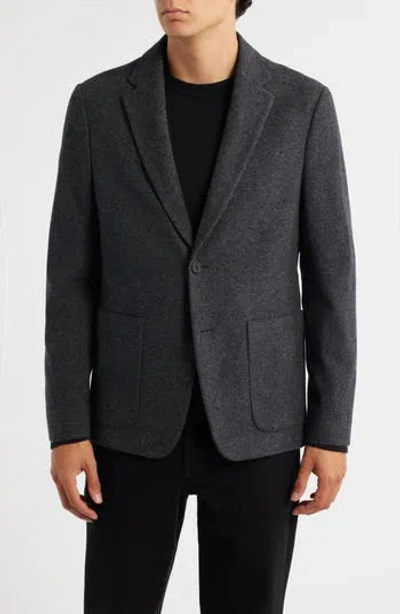Theory Clinton Textured Knit Twill Sport Coat In Black