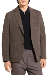 Theory Clinton Textured Knit Twill Sport Coat In Brown