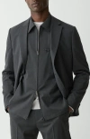 Theory Clinton Travel Motion Wool Blend Blazer In Gray