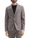 Theory Clinton Travel Motion Wool Blend Blazer In Walnut Melange