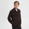 Theory Closson Military Jacket In Suede In Hickory