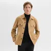 Theory Closson Military Jacket In Suede In New Camel