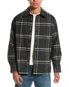 Theory Clyfford Warren Windowpane Shirt Jacket In Grey