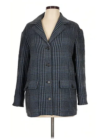 Pre-owned Theory Coat In Blue