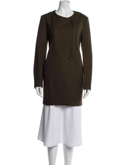 Pre-owned Theory Coat In Brown