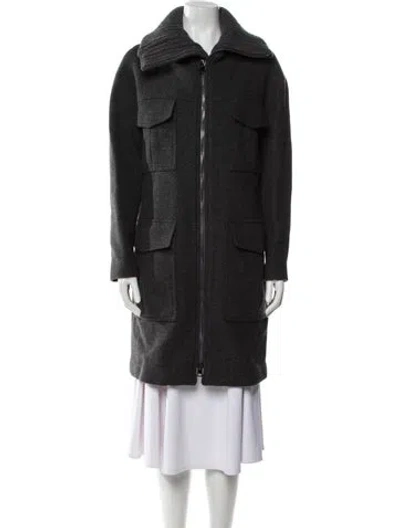 Pre-owned Theory Coat In Gray