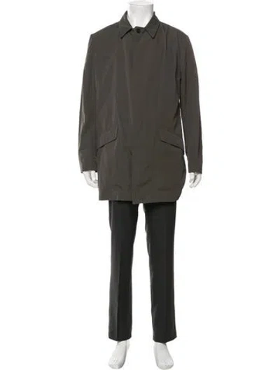 Pre-owned Theory Coat In Green