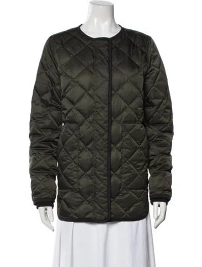 Pre-owned Theory Coat In Green